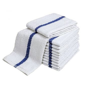 Blue Center Stripe Pool Towels - National Hotel Supplies Inc.