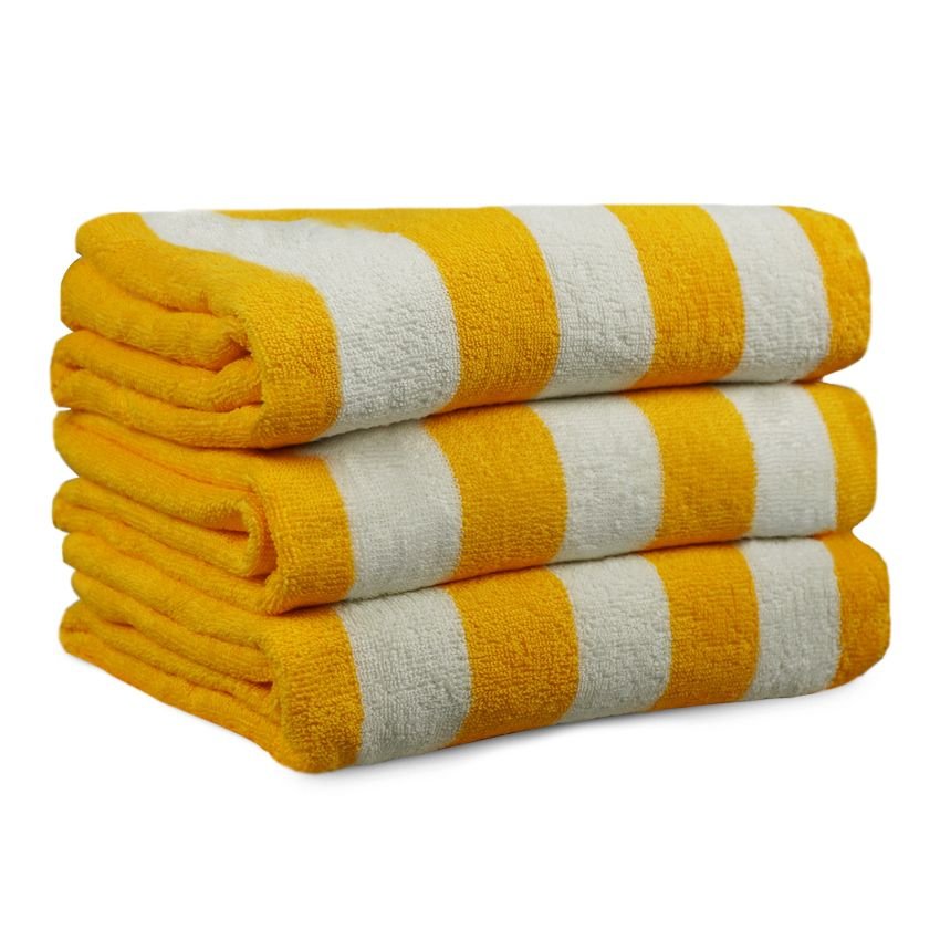 Pool Towels Yellow Stripe 30×60 9lb