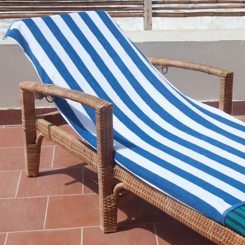 Cabana Pool Towel Blue Stripe