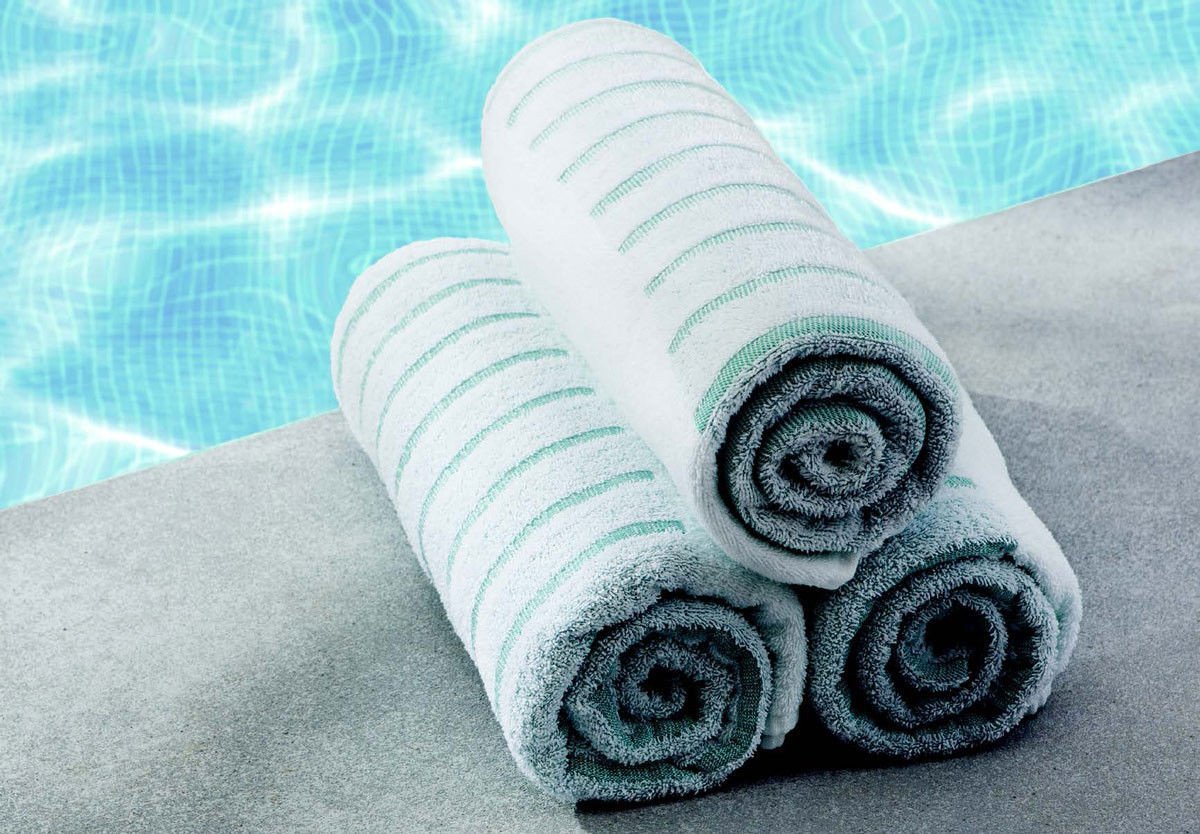 Standard Textile Colorfill Seaside Stripe Pool Towels collection